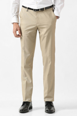 VAN HEUSEN Slim Fit Men Beige Trousers