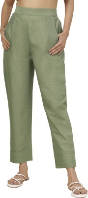 Bottoms.love Regular Fit Women Light Green Trousers