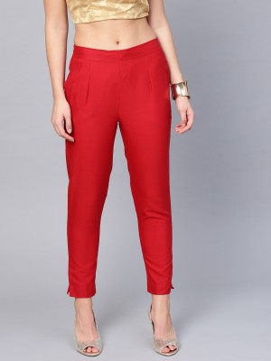 Juniper Slim Fit Women Red Trousers