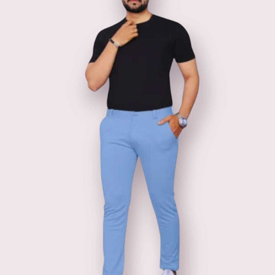 VEERACOLLECTION Regular Fit Men Blue Trousers