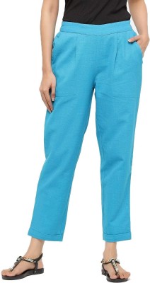 ZIBHI Regular Fit Women Light Blue Trousers