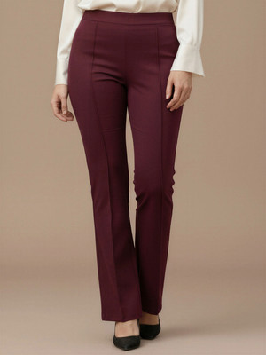 ADDYVERO Flared Women Maroon Trousers