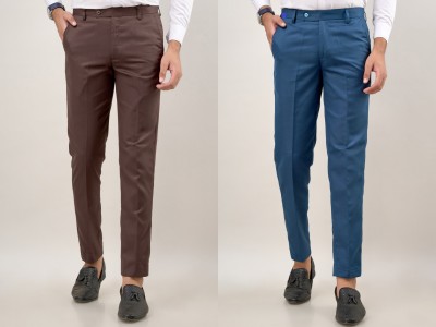 SEVEN HUNTERS Regular Fit Men Brown, Blue Trousers