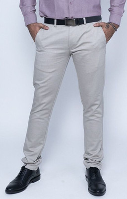 Nanzi Regular Fit Men Silver Trousers