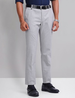 AD by Arvind Regular Fit Men Grey Trousers
