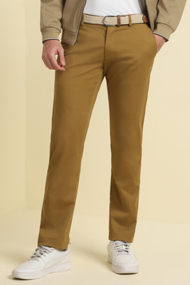 Allen Solly Regular Fit Men Brown Trousers