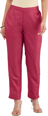 Fabindia Regular Fit Women Pink Trousers