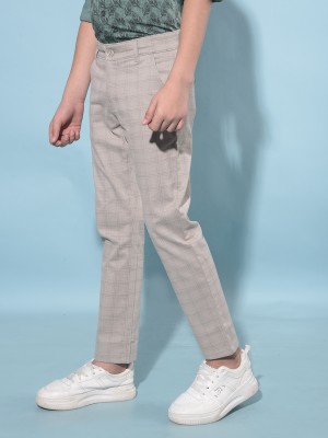 CRIMSOUNE CLUB Slim Fit Boys Grey Trousers