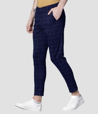 PROTOCOL Slim Fit Men Blue Trousers