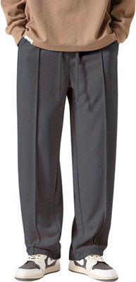Shyam Fashion Loose Fit Men Grey Trousers