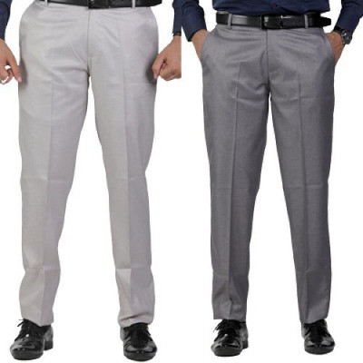 SAM & JACK Relaxed Men Silver, Grey Trousers