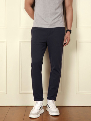 WROGN Slim Fit Men Blue Trousers