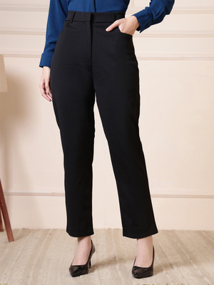 all about you Tapered Women Black Trousers