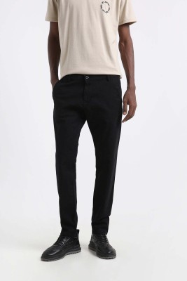 BOYCOTT DENIM Slim Fit Men Black Trousers