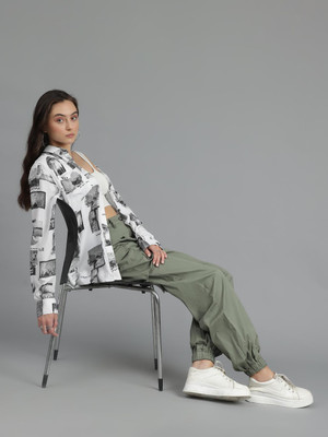 KOTTY Relaxed Women Green Trousers
