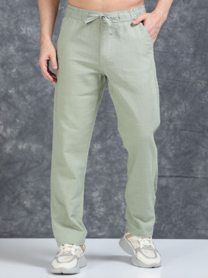 Roadster Relaxed Men Light Green Trousers