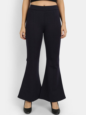 Broadstar Flared Women Blue Trousers