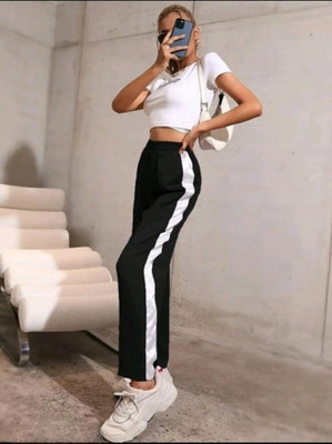 YTDTRADING Relaxed Women Black Trousers