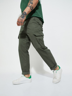 MAX Regular Fit Men Green Trousers