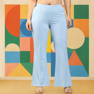 nitafashion Comfort Fit, Regular Fit Women Light Blue Trousers