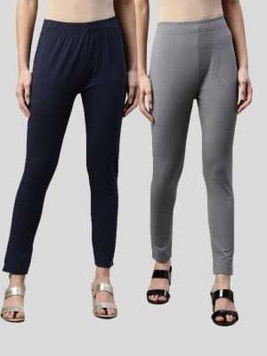 Missiva Regular Fit Women Dark Blue, Grey Trousers