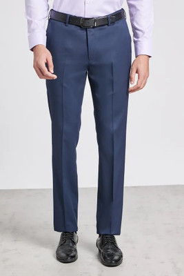 Kurus Regular Fit Men Blue Trousers