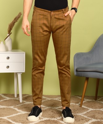 FUBAR Slim Fit Men Brown Trousers