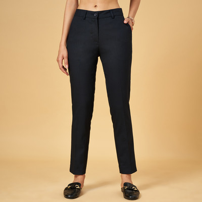 Annabelle by Pantaloons Regular Fit Women Black Trousers