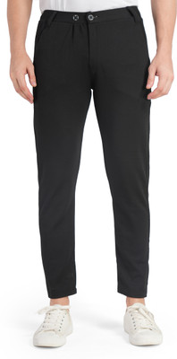 Mashaykh by SSIA Regular Fit Men Black Trousers
