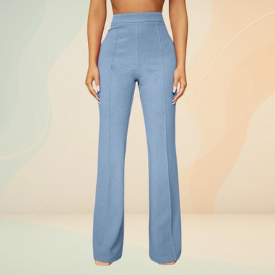 Anitafashion Comfort Fit, Regular Fit Women Light Blue Trousers