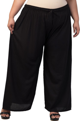 Vizcon Loose Fit Women Black Trousers