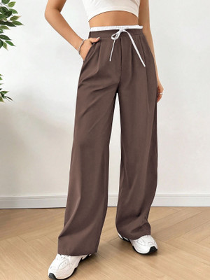 Leriya Fashion Regular Fit Women Brown Trousers