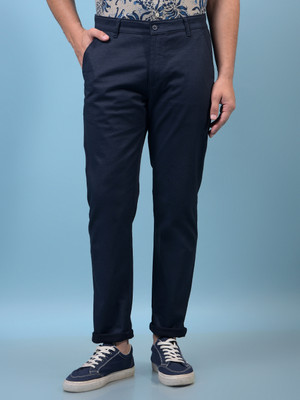 CRIMSOUNE CLUB Regular Fit Men Blue Trousers