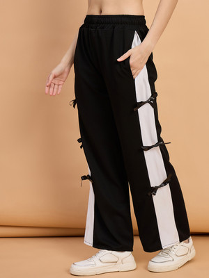 QIOA Relaxed Women Black Trousers