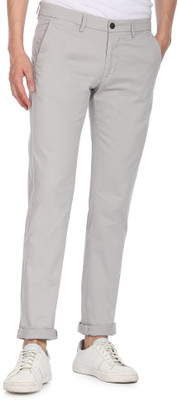 Arrow Sport Slim Fit Men Grey Trousers