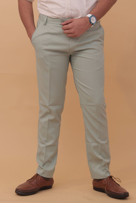 Satystyle Regular Fit Men Light Green Trousers