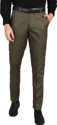 PLAYERZ Slim Fit Men Green Trousers