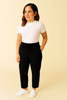 Fab haat Regular Fit, Straight Fit Women Black Trousers