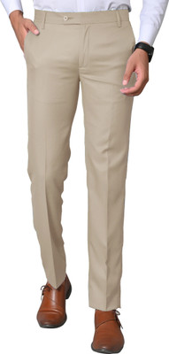 Satystyle Slim Fit Men Khaki Trousers