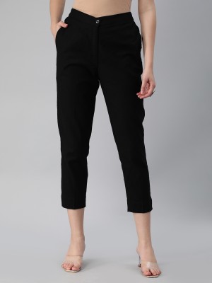 KAMI KUBI Regular Fit Women Black Trousers