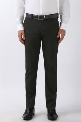 PETER ENGLAND Slim Fit Men Black Trousers