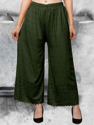 FamBee Relaxed Women Dark Green Trousers