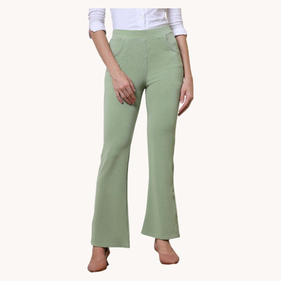 INDIANRANG Regular Fit Women Green Trousers