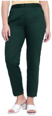 AP RETAIL Regular Fit Women Dark Green Trousers