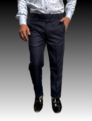 Burraq collection Regular Fit Men Dark Blue Trousers