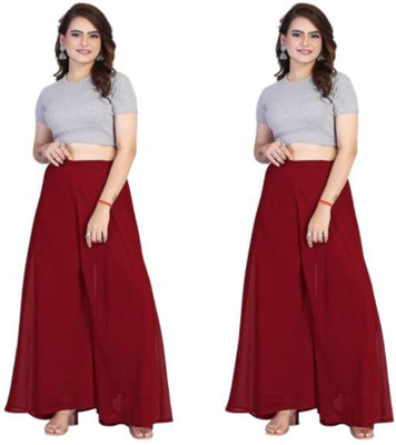BHAGYASHRAY Regular Fit Women Red Trousers
