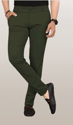 Nk staylish Regular Fit Men Green Trousers