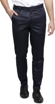 HAUL CHIC Slim Fit Men Dark Blue Trousers