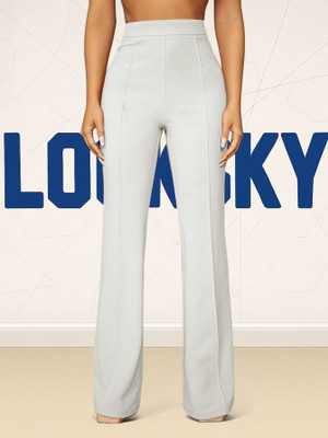 Anitafashion Comfort Fit, Regular Fit Women White Trousers