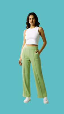 LAXMISPORTS Straight Fit Women Green Trousers